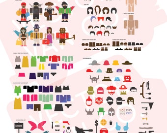 Download Roblox Svg Character Bundle Set Roblox Emoji Svg Roblox ...