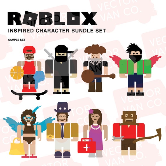 Roblox Svg Character Bundle Set Roblox Emoji Svg Roblox Cut 