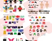 Roblox Svg Character Bundle Set Roblox Emoji Svg (Instant Download