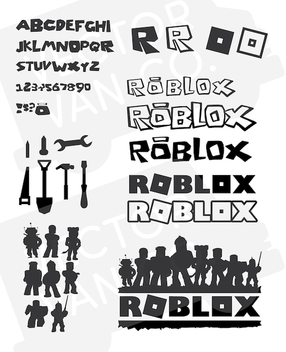 Roblox Svg Bundle Pack Roblox Cut File Roblox Svg Alphabet Etsy - custom roblox faces 11