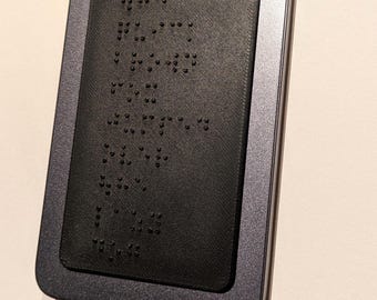 Braille Flashcard Phone Plate | Tactile Practice Tool |  Alphabet Trainer | Pangram For Study | On The Go Pocket Training