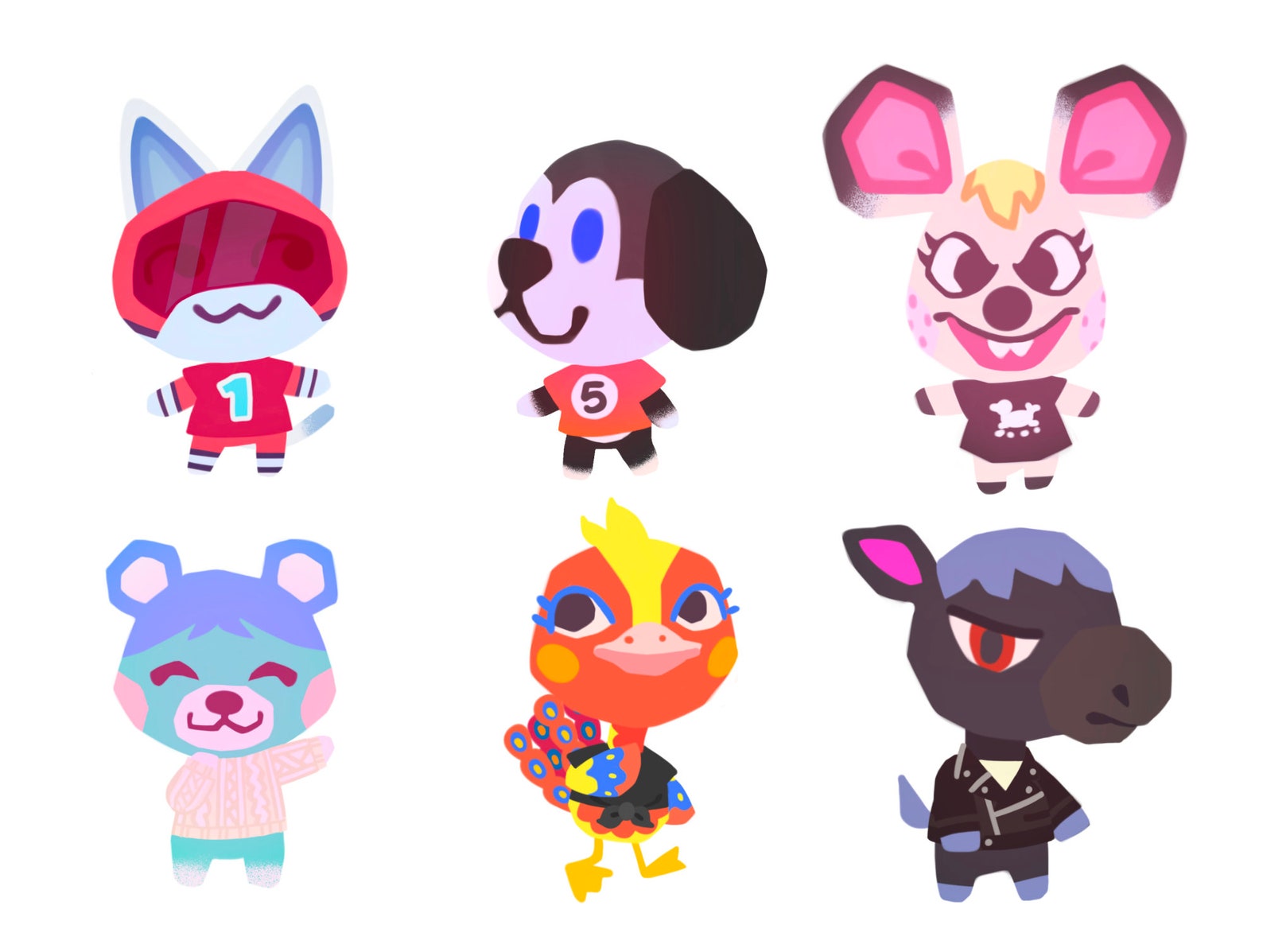 3 ACNH Vinyl Stickers Etsy