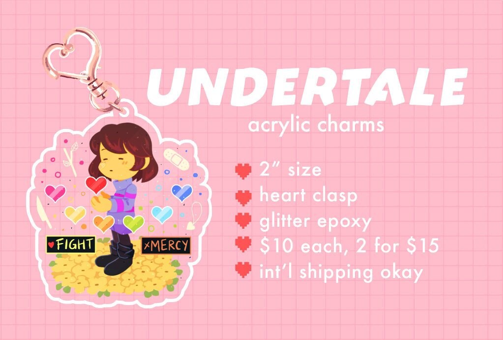 Undertale 2" Acrylic Charms