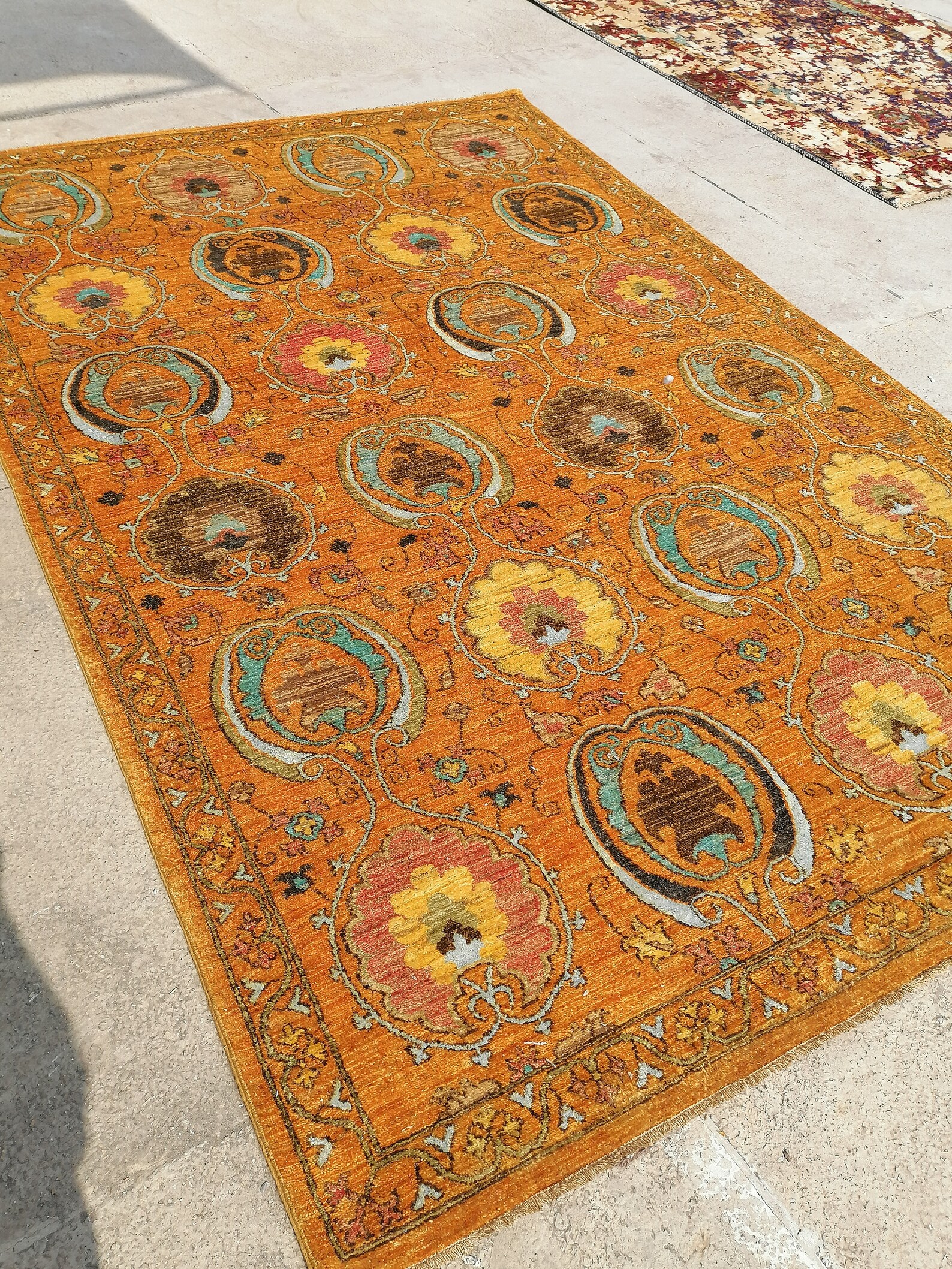 FREE SHIPPING Mustard Color Rug 8x10 ft Modern Rug Handwoven Etsy