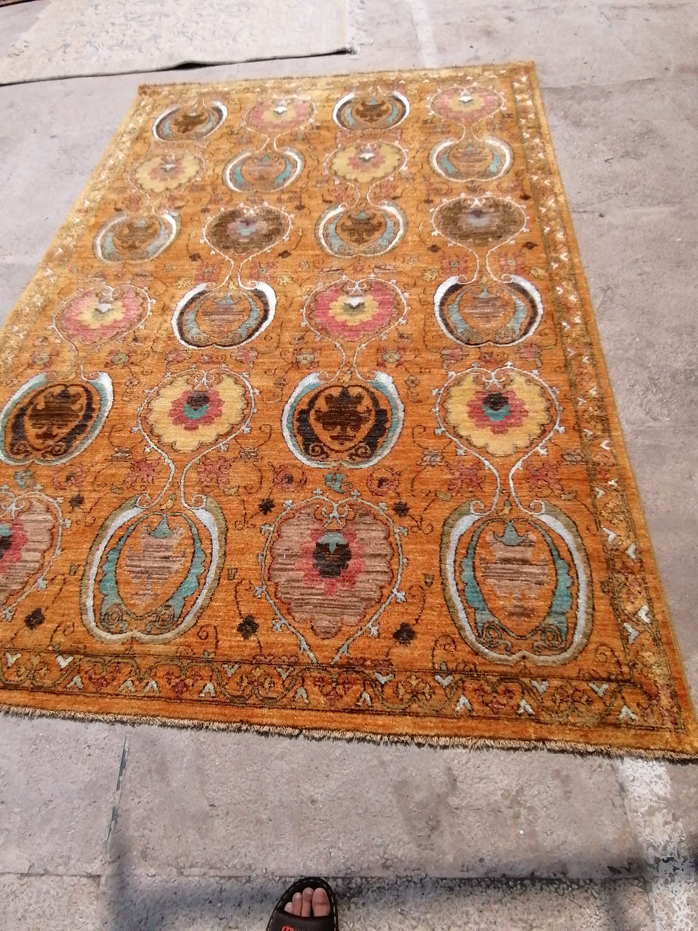 FREE SHIPPING Mustard Color Rug 8x10 ft Modern Rug Handwoven Etsy