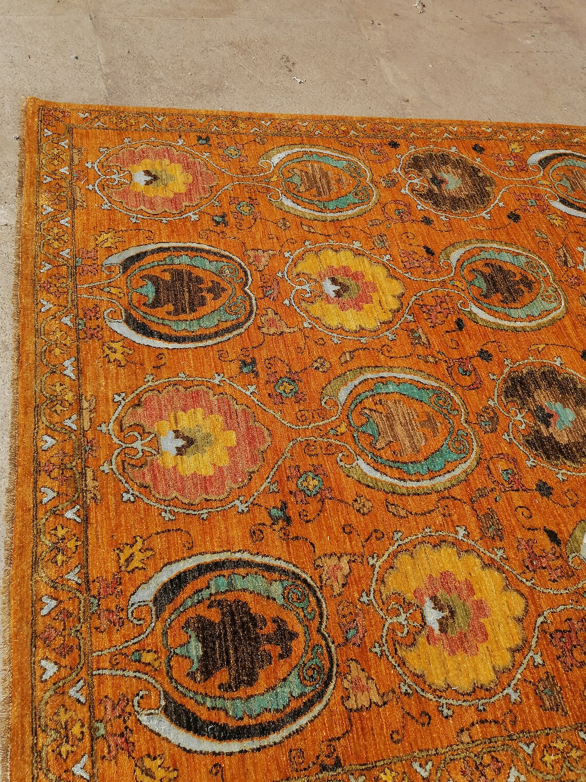 FREE SHIPPING Mustard Color Rug 8x10 Ft for Entryway Teppich Etsy