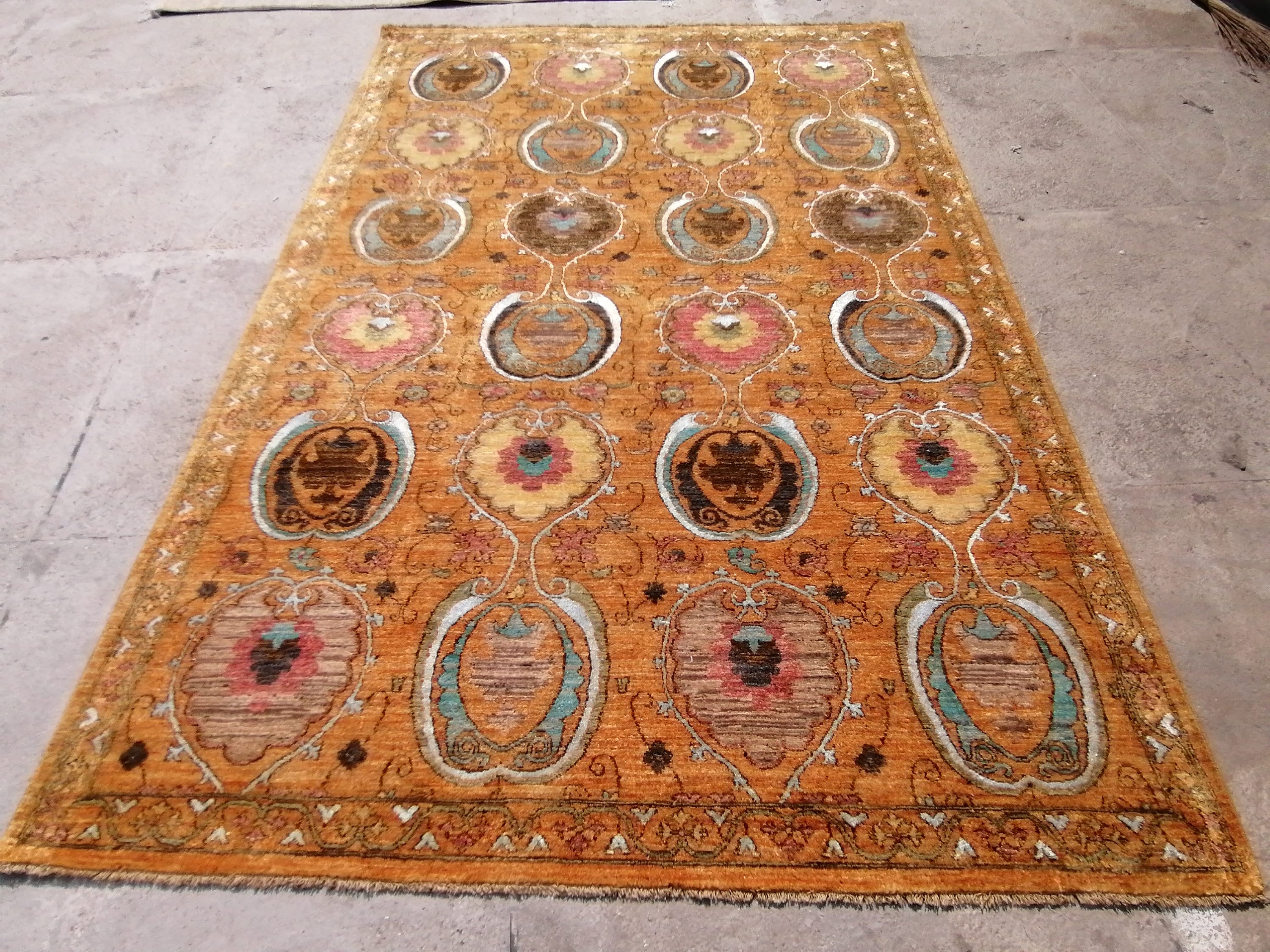 FREE SHIPPING Mustard Color Rug 8x10 ft Modern Rug Handwoven Etsy