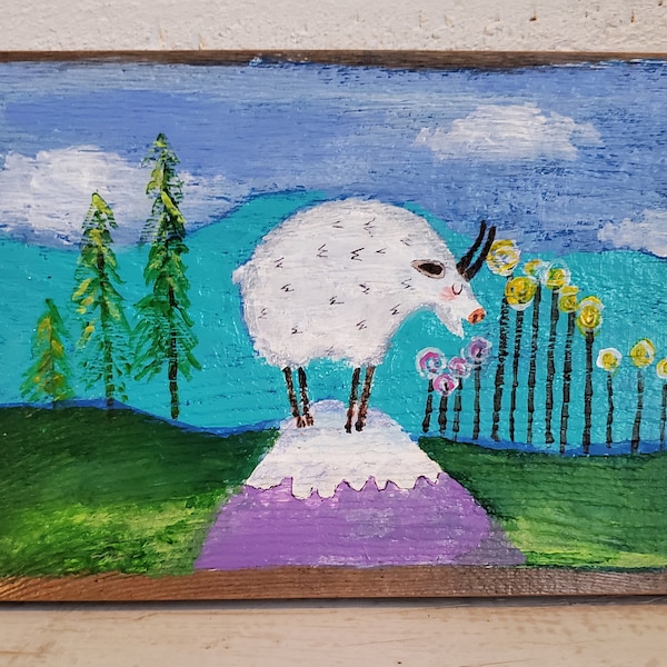 Goat Paintings Etsy