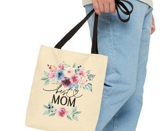 Bolsa Super Mom regalo para mamá, regalo para la abuela, regalo para cualquier ocasión/ Bolsa de algodón (AOP)