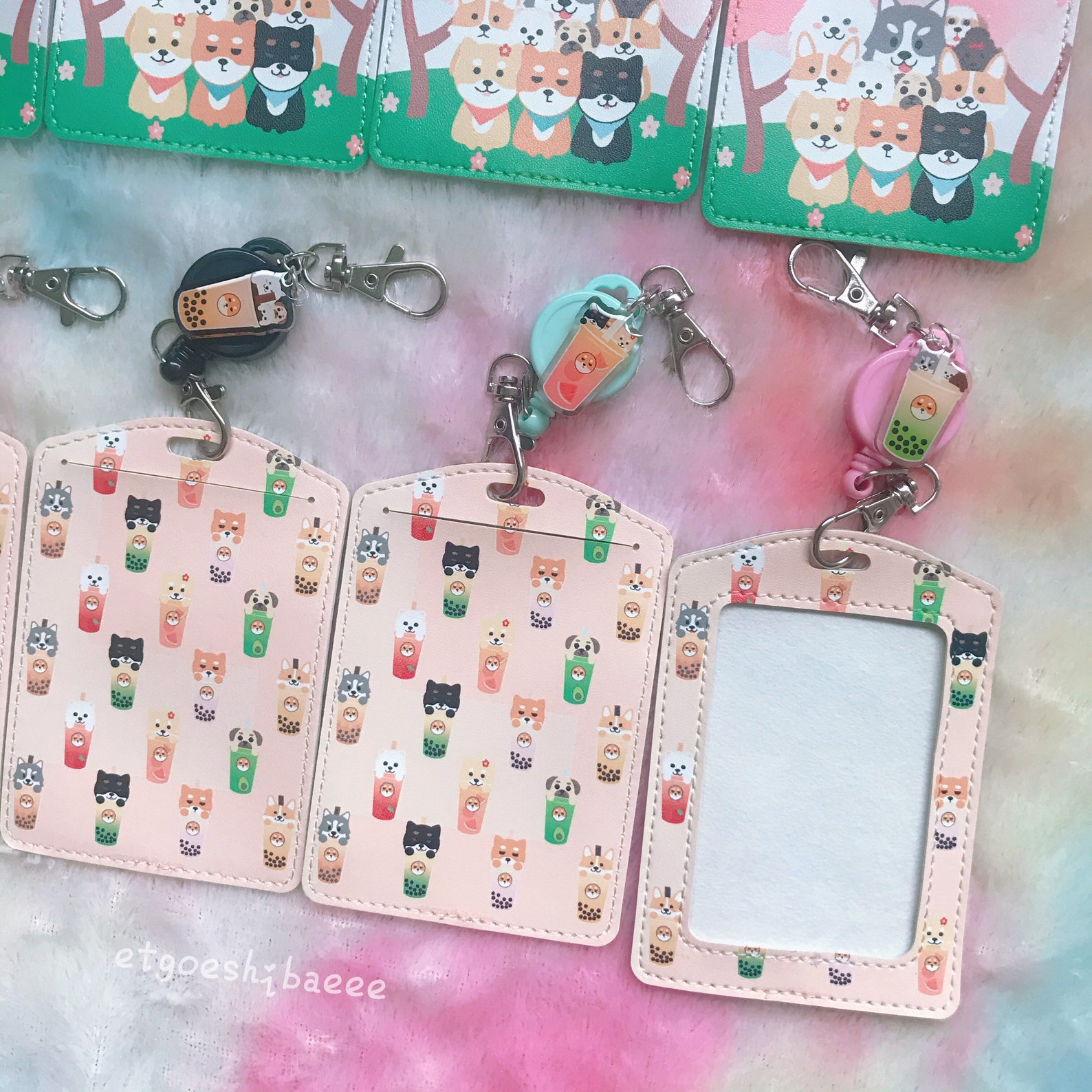 Retractable card holders Etsy