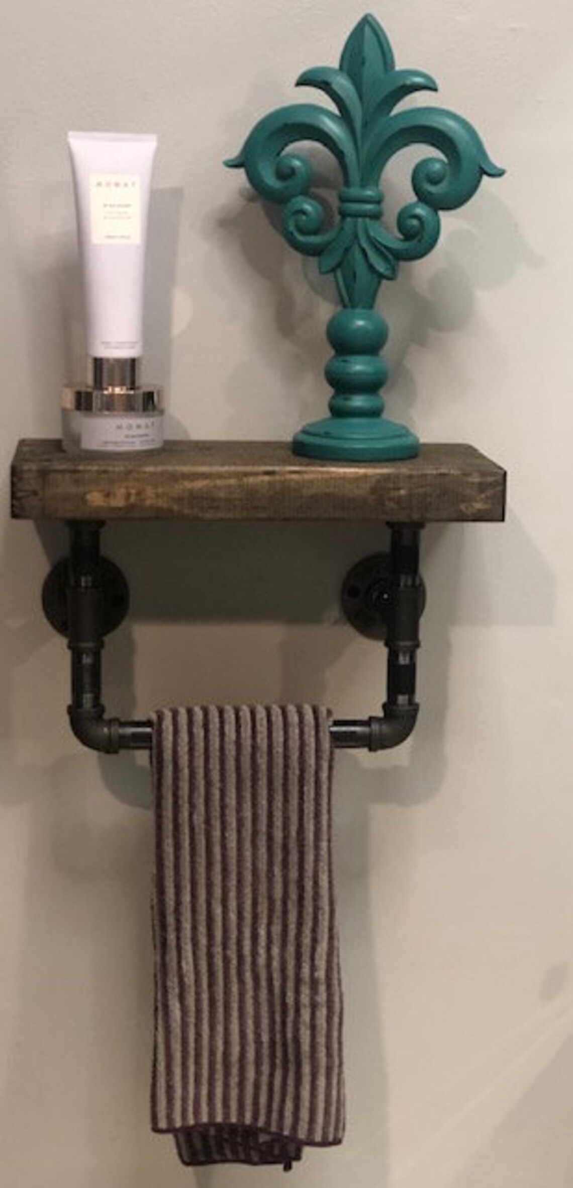 Industrial Hand Towel Holder Rustic Hand Towel Bar With Etsy