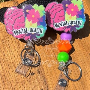 Mental Health Matters Badge Reel, Mental Health Awareness ID Holder, Psychology Lanyard, Nurse Badge Reel, Retractable ID Reel,Mental Health