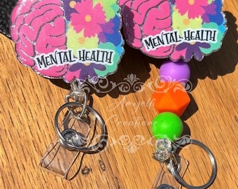Mental Health Matters Badge Reel, Mental Health Awareness ID Holder, Psychology Lanyard, Nurse Badge Reel, Retractable ID Reel,Mental Health