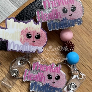 Mental Health Matters Badge Reel, Mental Health Awareness ID Holder, Psychology Lanyard, Nurse Badge Reel, Retractable ID Reel,Mental Health
