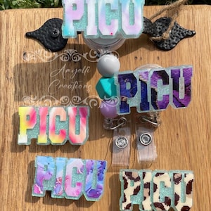 PICU Nurse Badge Reel, Pediatric Intensive Care Unit Nurse Badge Reel, Picu Nurse, ID Holder, RN Gift, Nurse Gift, Picu Nurse Grad Gift
