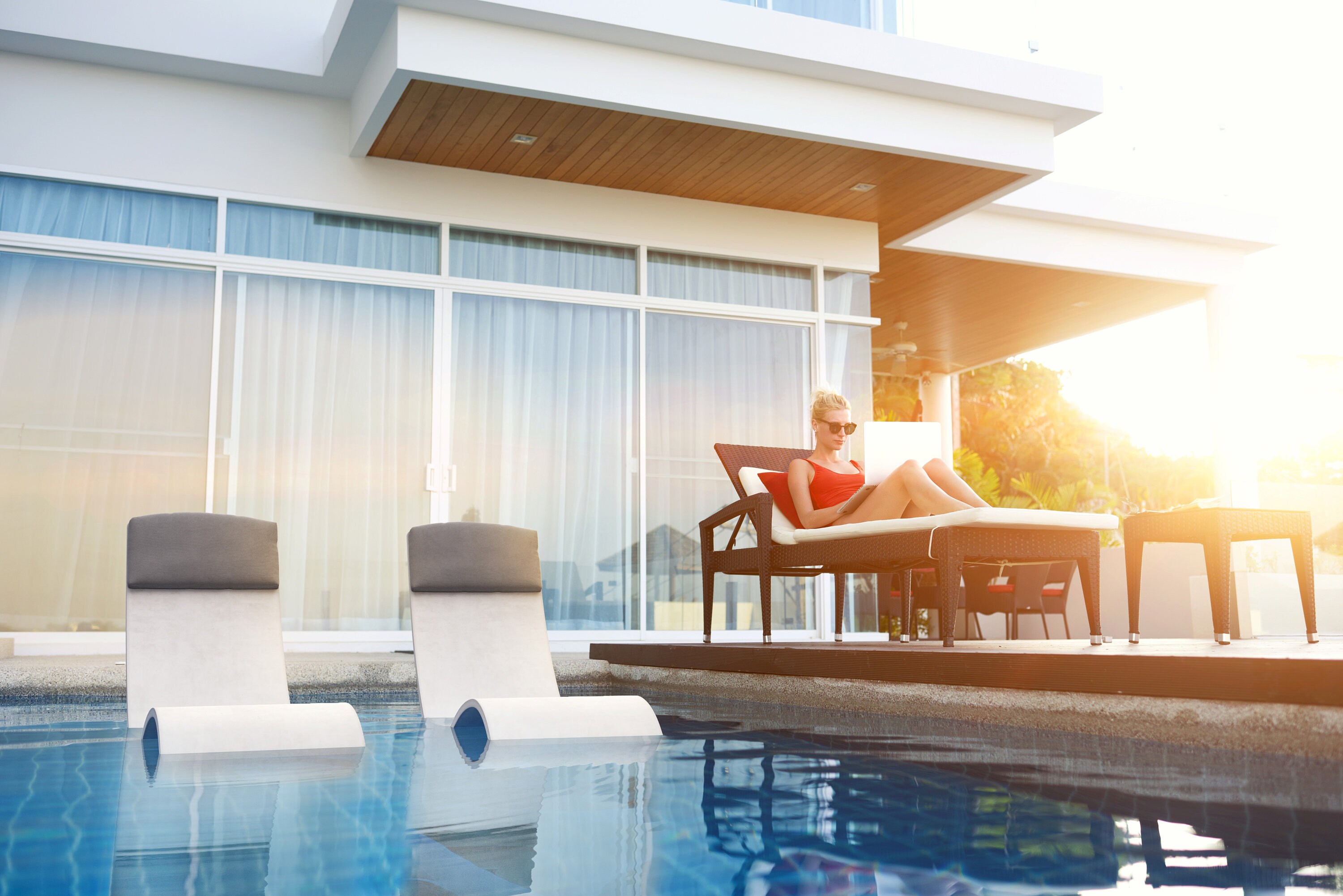 Luxury Polished Concrete Pool Chair: the Arc Chair is Contemporary ...