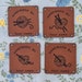 Leatherette labels for handmade items, faux leather custom clothing labels, knitting labels, crochet tags, choice or colours and designs, 