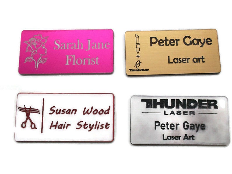 Personalized work name badges name badges for work Etsy