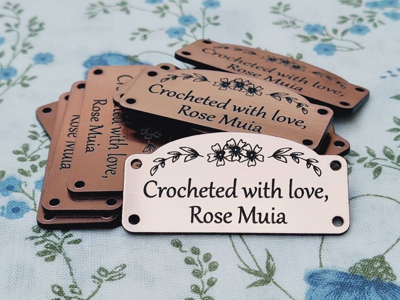 Personalized Craft Tags, Handmade Product Labels, Metalic Finish Product Craft Tags, Custom Designed Product Labels, Handmade Product Badge image 4