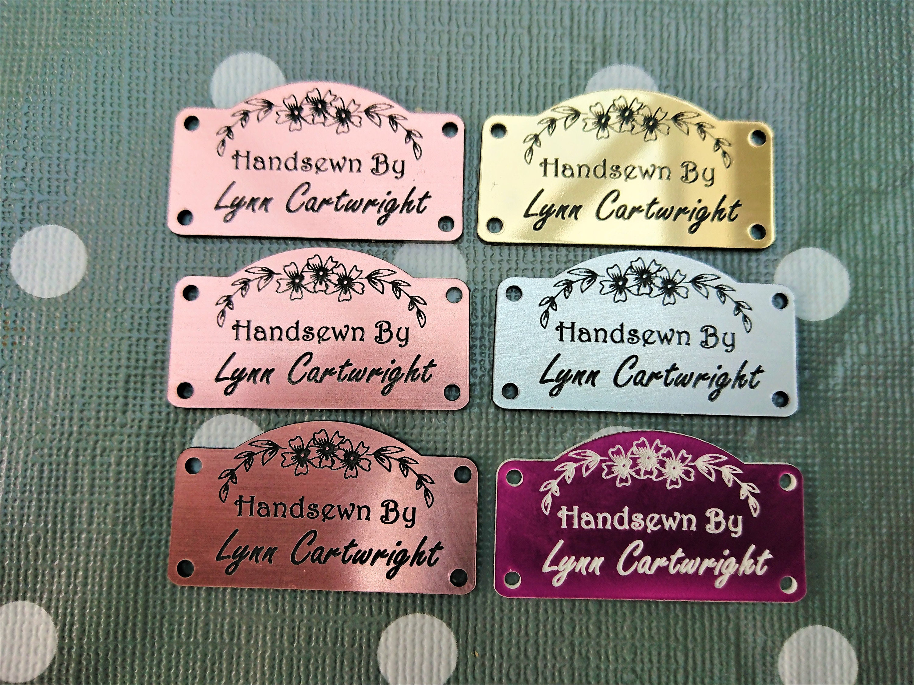 Personalized Craft Tags Handmade Product Labels Metalic Etsy