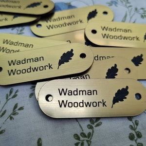 Personalized Craft Tags, Handmade Product Labels, Metalic Finish Product Craft Tags, Custom Designed Product Labels, Handmade Product Badge image 8