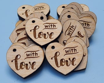 Etiquetas de madera personalizadas, nombre personalizado - etiquetas de madera con logotipo, etiqueta grabada personalizada artesanal de madera, etiquetas de regalo grabadas en madera, hechas a pedido