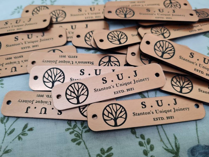 Personalized Craft Tags, Handmade Product Labels, Metalic Finish Product Craft Tags, Custom Designed Product Labels, Handmade Product Badge image 7