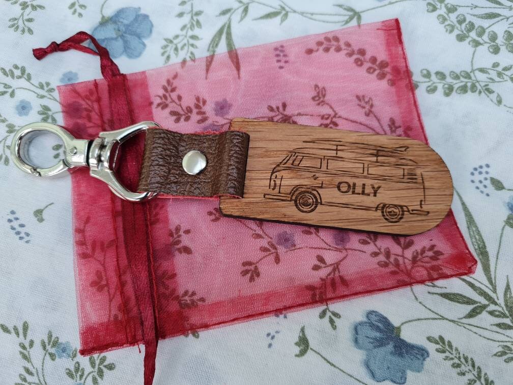 Personalized VW Camper Van Gifts VW Keyring Wood and Etsy UK