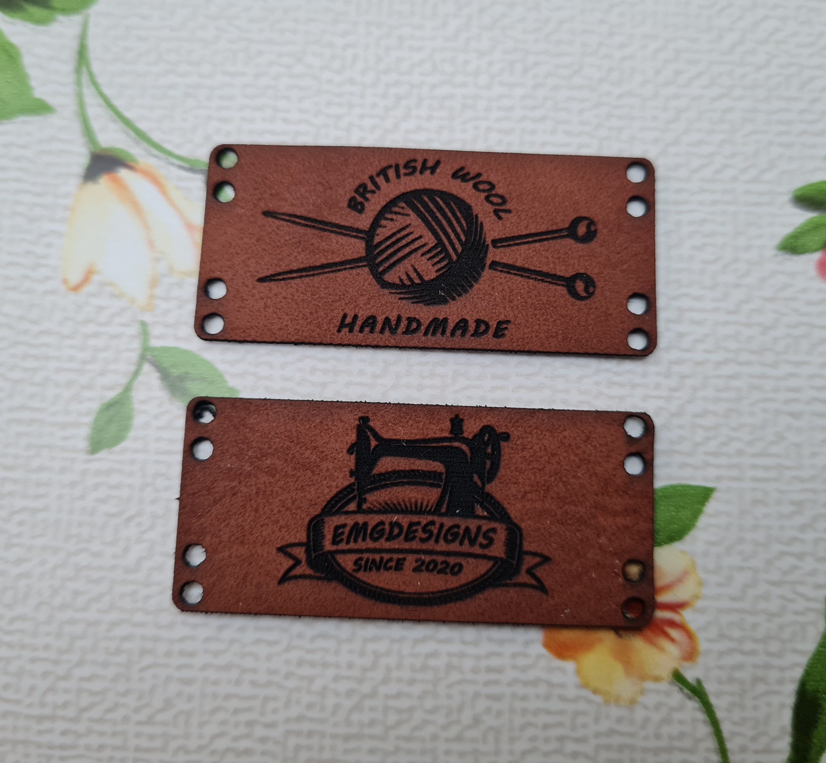 Leatherette labels for handmade items custom clothing labels | Etsy