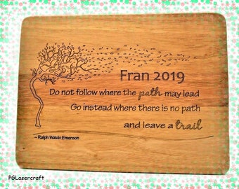 Personalized Chopping Board, Inspirational Quote Cutting Board, Wooden Display Board, Graduation Gift Chopping Board, Available In Two Sizes