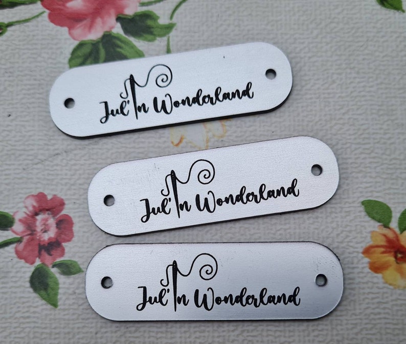 Personalized Craft Tags, Handmade Product Labels, Metalic Finish Product Craft Tags, Custom Designed Product Labels, Handmade Product Badge image 3