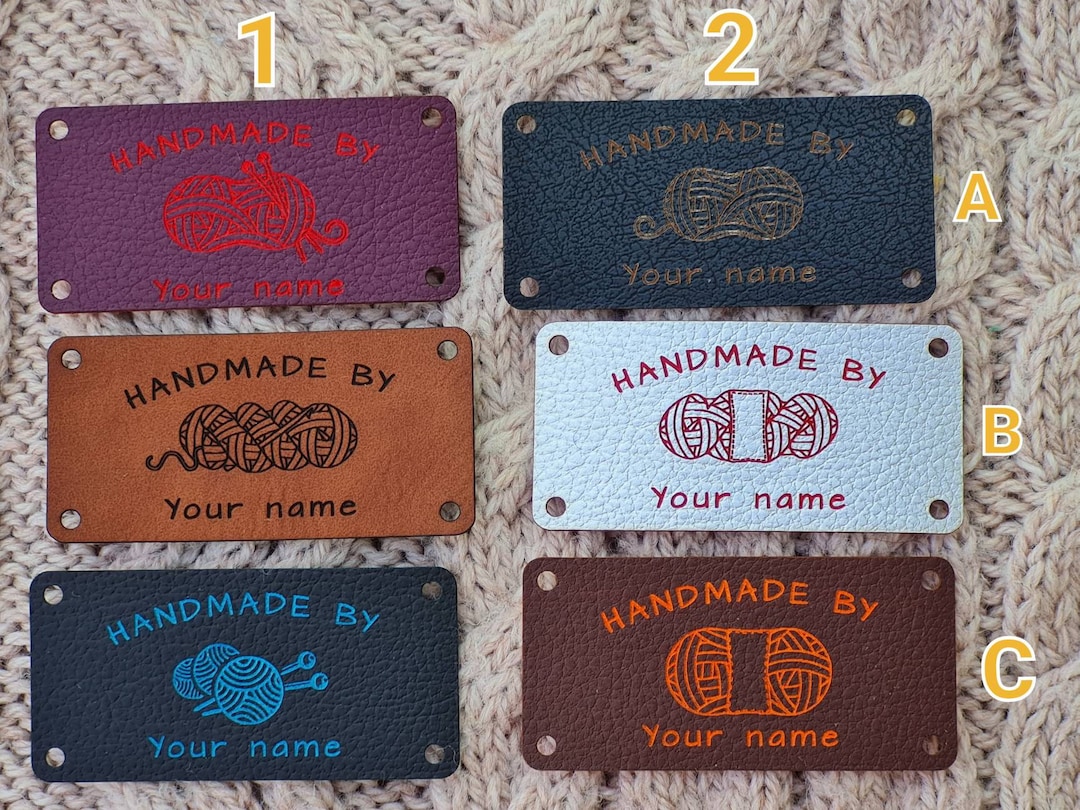 100 Etichette In Tessuto E Pelle PU - Per Abiti, Borse E Accessori Fai Da Te - Foto 9