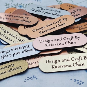 Personalized Craft Tags, Handmade Product Labels, Metalic Finish Product Craft Tags, Custom Designed Product Labels, Handmade Product Badge image 6