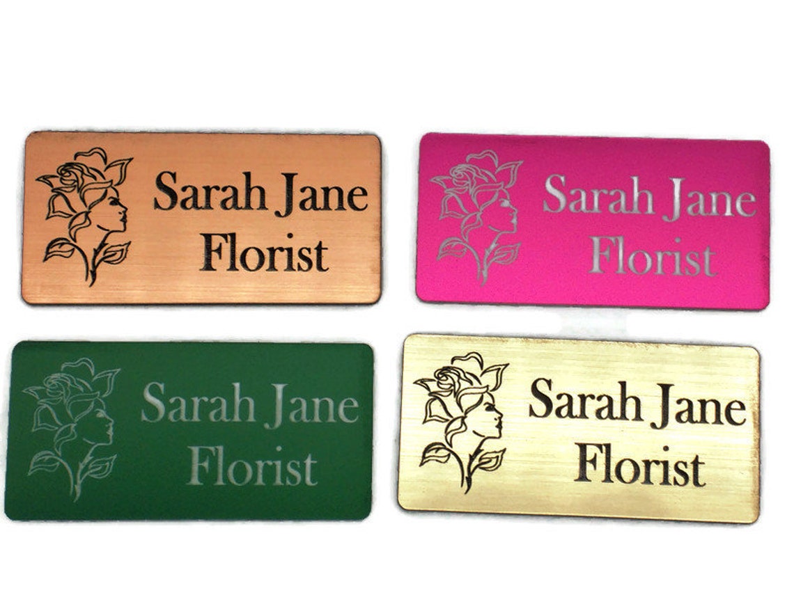 Personalized work name badges name badges for work Etsy