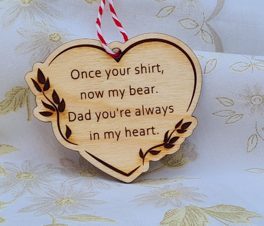 Memory Heart Keepsake Wood Tag, in Memory of Loved Ones, Gift, Wooden ...
