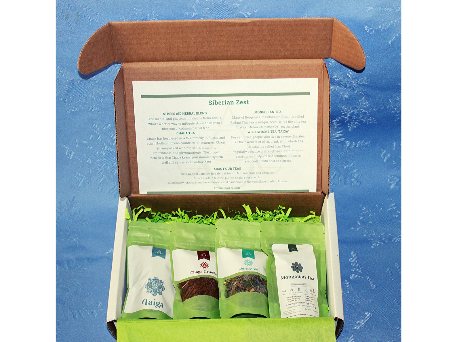 Herbal Tea Sampler SIBERIAN ZEST Tea Gift Box 4 Loose Leaf Etsy