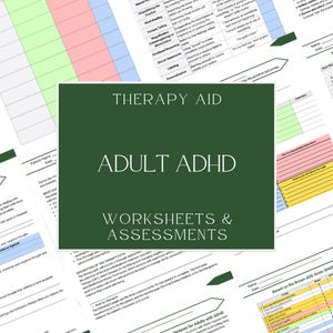 Hulpmiddel voor ADHD-therapie voor volwassenen • Werkbladen, beoordelingen en hulpmiddelen • Directe download pdf