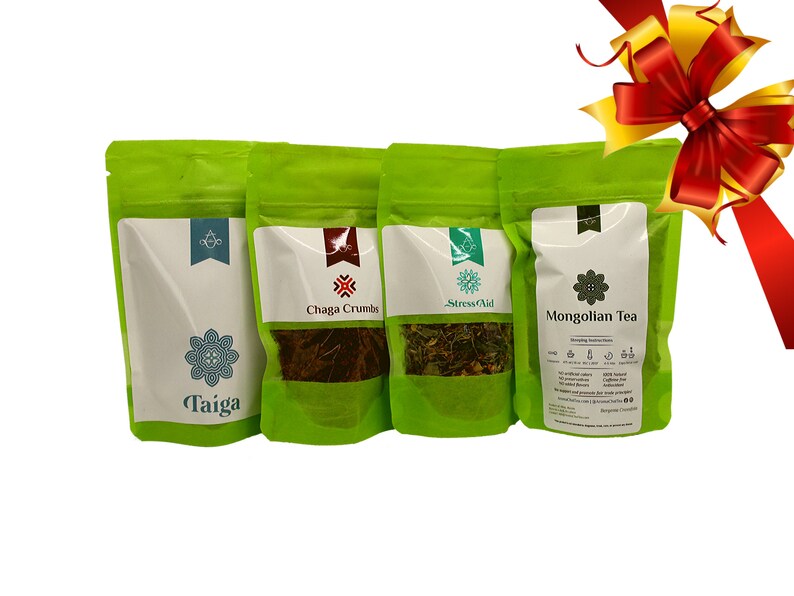 Herbal Tea Sampler SIBERIAN ZEST Tea Gift Box 4 Loose Leaf Etsy