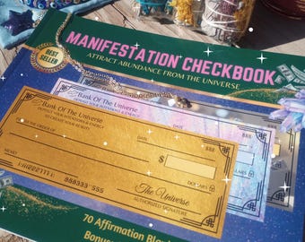 2026 Manifestation Checkbook with Affirmations Cards - Law of Attraction - Attract Money