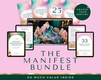2026 Manifestation Bundle – Journal, Checks, Law of Attraction (Digital Download)
