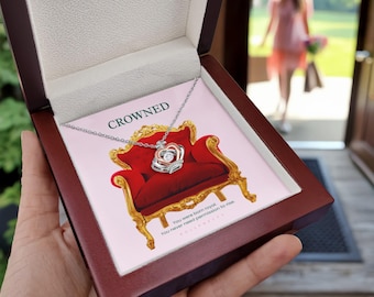 Valentine's Day Crown Necklace for Women - Sterling Silver Crown Pendant, Queen Jewelry, Self Love Necklace