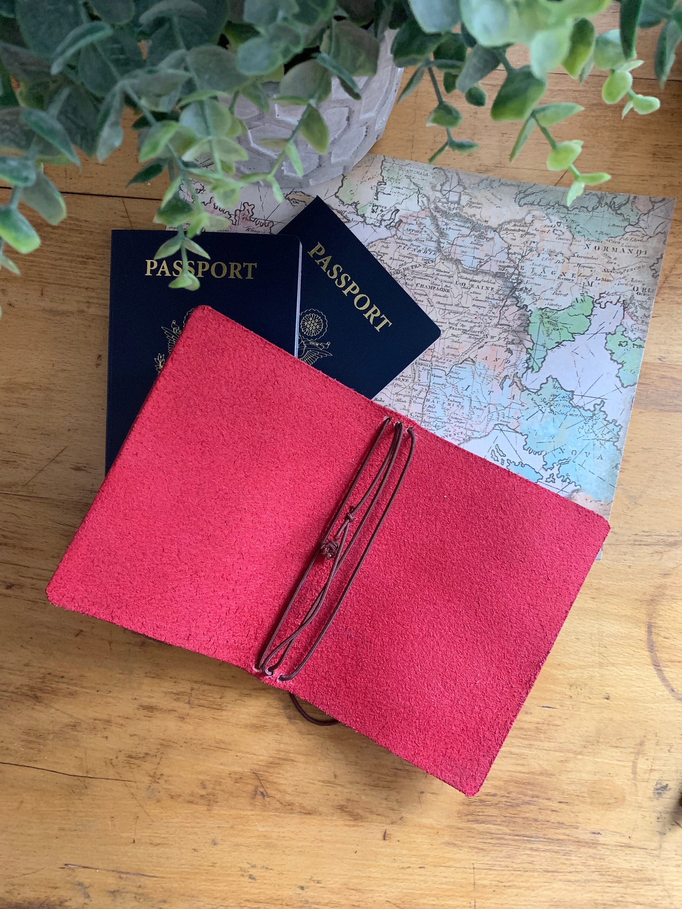 Leather Travelers Notebook Full Grain Leather Notebook Etsy