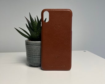 iPhone X/XS genuine leather case personalised with any initials or name | iPhone X | iPhone XS