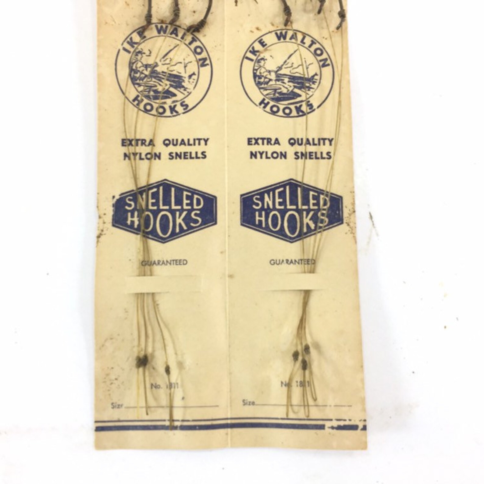 3 Vintage Genuine Ike Walton Hooks Snelled Hooks No 1811 Fishing