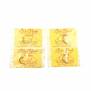 Four Vintage Originally Packaged Big Bend Fishing Hooks | Fishing Collectiable