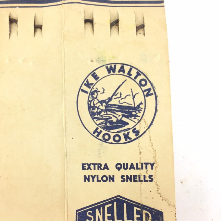 3 Vintage Genuine Ike Walton Hooks Snelled Hooks No 1811 Fishing