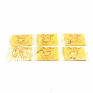 Six Vintage Originally Packaged Big Bend Fishing Hooks | Fishing Collectiable