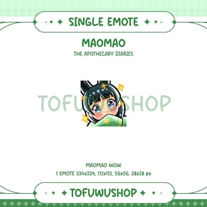 Maomao Emote | Maomao Wow | The Apothecary Diaries | 1 Static Emote for Twitch/Discord/YouTube