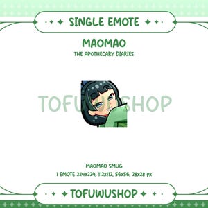 Maomao Emote | Maomao Smug | The Apothecary Diaries | 1 Static Emote for Twitch/Discord/YouTube