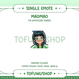 Maomao Emote | Maomao Flushed | The Apothecary Diaries | 1 Static Emote for Twitch/Discord/YouTube
